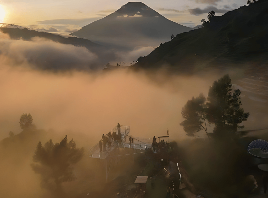 view gunung sindoro dari batu angkruk